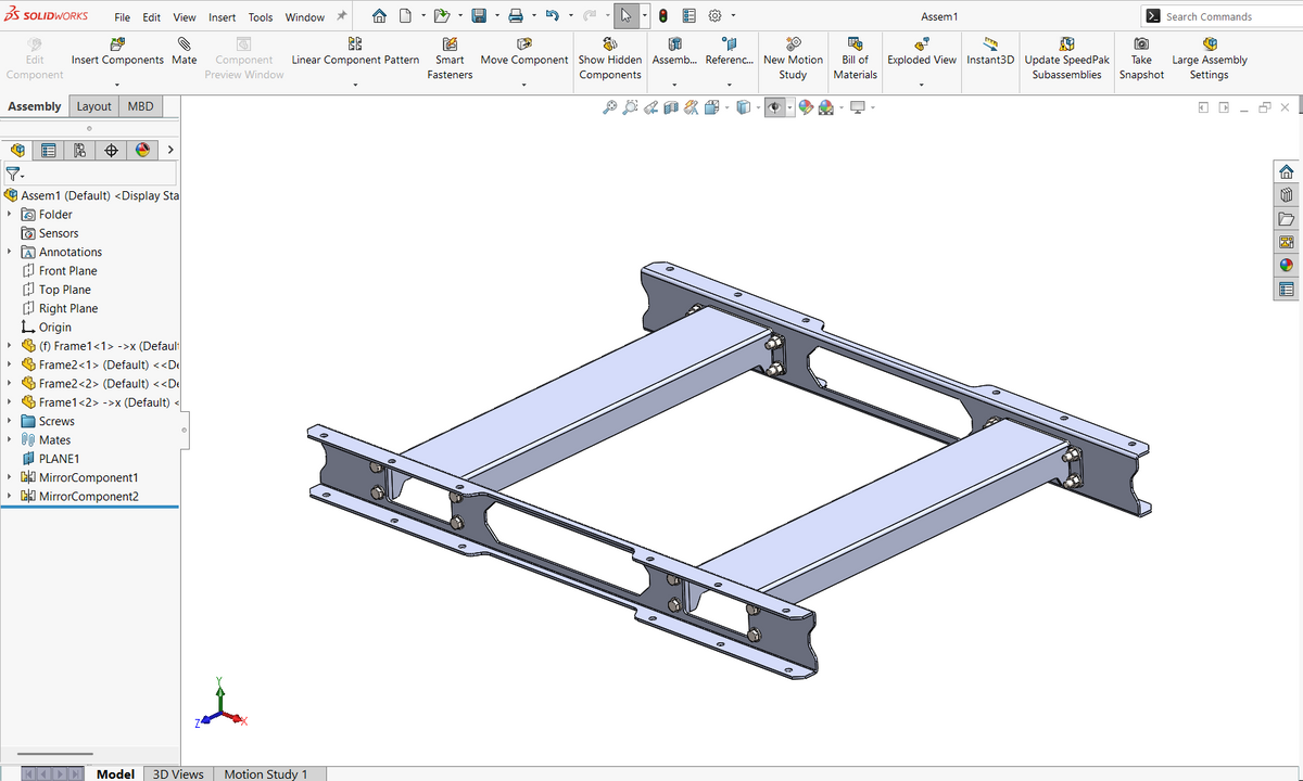 Custom Forklift Pallet Frame Design in SolidWorks | Heavy-Duty Industrial Equipment
